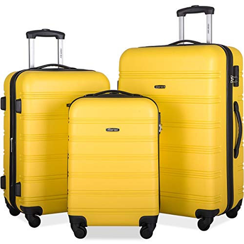 Merax 3 Pcs Luggage Set Expandable Hardside Lightweight Spinner ...