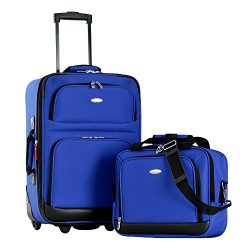 Olympia Let’s Travel 2pc Carry-on Luggage Set, Royal Blue