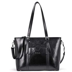 BOSTANTEN Women Leather Laptop Shoulder Handbag Vintage Briefcase 15″ Computer Work Tote B ...