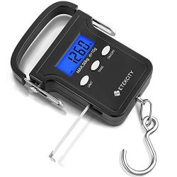 Etekcity Digital Fish Scale 110lb/50kg, Portable Luggage Weight Scale, Electronic Hanging Hook S ...