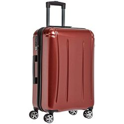 AmazonBasics Oxford Luggage Expandable Suitcase with TSA Lock Spinner, 28-Inch, Red