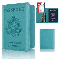 Storage Package, Yezijin Leather Passport Holder Wallet Cover Case RFID Blocking Travel Wallet ( ...