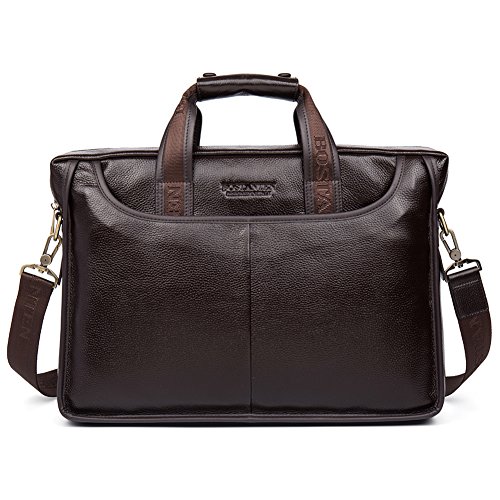 BOSTANTEN Leather Briefcase Laptop Case Handbag Business Bags for Men ...