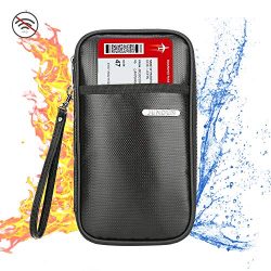 JUNDUN Family Passport Holder,Fireproof and Waterproof RFID Blocking Travel Wallet,Silicone coat ...