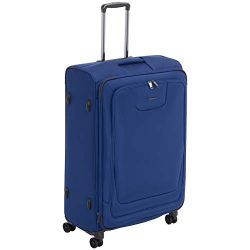 AmazonBasics Premium Expandable Softside Spinner Luggage With TSA Lock- 29 Inch, Blue