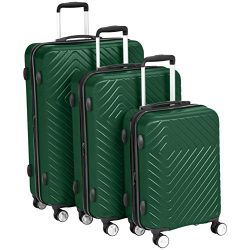 AmazonBasics Geometric Luggage Expandable Suitcase Spinner – 3 Piece Set (20″, 24 ...