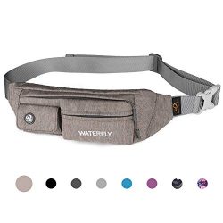 Waterfly Fanny Pack Slim Soft Polyester Water Resistant Waist Bag for Man Women Carrying iPhone  ...