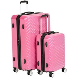 AmazonBasics Geometric Luggage Expandable Suitcase Spinner – 2 Piece Set (20″, 28 ...