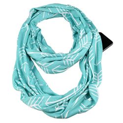 Infinity & Soft Scarf with Hidden Zipper Pocket Bundle Set Travel Accessories for Women Girl ...