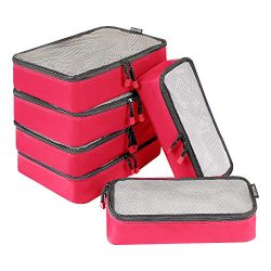BAGAIL 6 Set Net Packing Cubes Multi-Functional Luggage Packing Organizers for Travel Accessories