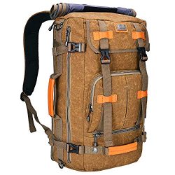 Canvas Backpack WITZMAN Vintage Travel Backpack Hiking Luggage Rucksack Laptop Bags A519 (21 inc ...