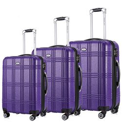 Expandable Spinner Luggage Set,TSA lightweight Hardside Luggage Sets, 20″ 24″28 inch ...