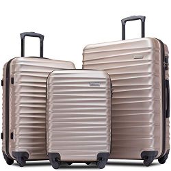 Merax Afuture Luggage Set Hardside Lightweight Spinner Suitcase 20″ 24″ 28″ (C ...