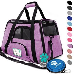 PetAmi Premium Airline Approved Soft-Sided Pet Travel Carrier | Ventilated, Comfortable Design w ...