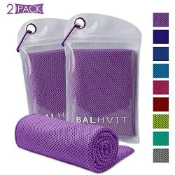 Balhvit 2 Pack Cooling Towel, Ice Towel, Microfiber Towel for Instant Cooling Relief, Cool Cold  ...