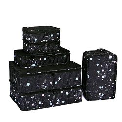 JJ POWER Travel Packing Cubes, Luggage Organizers with Shoe Bag (Starry)