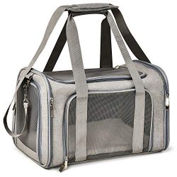 Henkelion Pet Dog Cat Carrier Airline Approved Pet Carriers Collapsible Dog Travel Crate for Sma ...