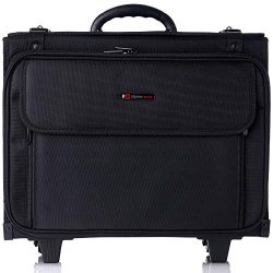 Alpine Swiss Rolling Briefcase Hard Side Catalog Case 17” Laptop Sleeve