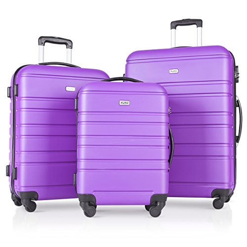 3 Pcs Luggage Set Hardside Travel Suitcase with Spinner Wheels