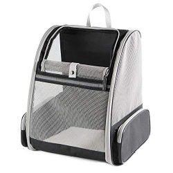 Texsens Innovative Traveler Bubble Backpack Pet Carriers for Cats and Dogs (Grey)