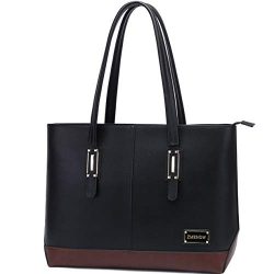 Laptop Bag for Women,Classic Contrast Color Women Work Tote Bag 15.6 Inch Briefcase for Business ...