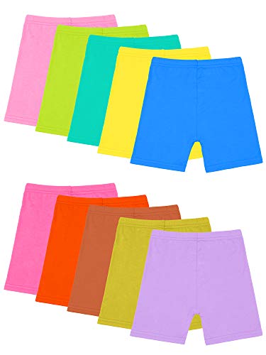 Resinta 10 Pack Dance Shorts Girls Bike Short Breathable and Safety (Color 5, 4-5T)