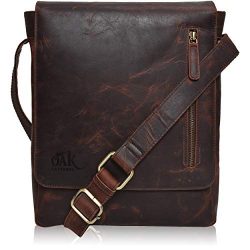 Leather Messenger Bag for Men Women – Messenger bag for Ipad Vintage Leather Crossbody Ove ...