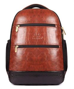 The Clownfish Jovial 27 litres Faux Leather 15.6 inch Laptop Backpack | Laptop Bag | Travel Back ...