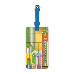 Frank Lloyd Wright Saguaro Forms & Cactus Flowers Luggage Tag