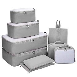 G4Free 9 Set Packing Cubes – Water Resistant Mesh Travel Luggage Accessories Packing Organ ...