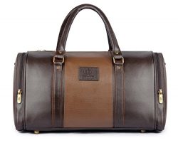 Ambaince Travel Duffel Bag | 20 ltrs Leatherette Duffle Bag | Weekender Bag-Brown