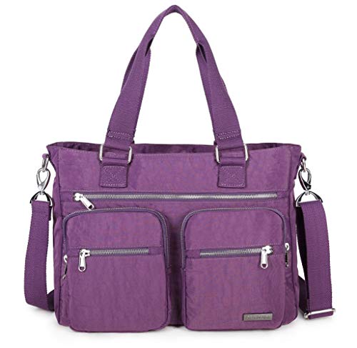 Crest Design Water Repellent Nylon Shoulder Bag Handbag, 14 inch Laptop ...