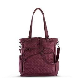 Lug Women’s Ace 2 Convertible Travel Tote, Shimmer Wine, One Size
