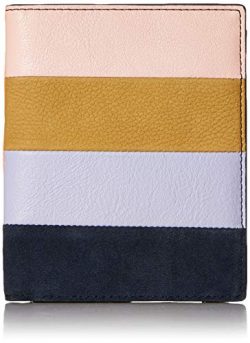 Fossil Womens Leather RFID Passport Case, Bright Patchwork