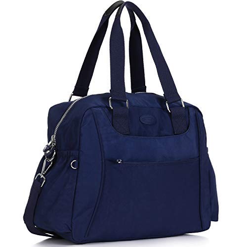 Nylon Travel Tote Cross-body Carry On Bag with shoulder strap (Navy ...