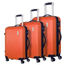 Coomee Luggage 3 Piece set, Expandable Suitcase with TSA Lock, ABS Spinner Hardshell lightweight ...