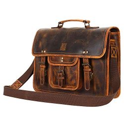 Leather Centric Office Laptop Briefcase Satchel Bag