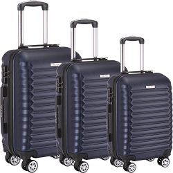 Luggage Set 3 Piece ABS Trolley Suitcase Spinner Hardshell Lightweight Suitcases TSA