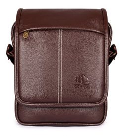 Regal Crossbody Bag | Vegan Leather Shoulder Bag | Messenger Bag-Chocolate