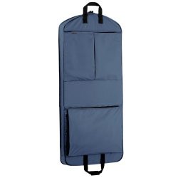 WallyBags Luggage 52″ Extra Capacity Garment Bag with Pockets, Navy