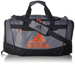 adidas Defender III Duffel Bag, Grey/Night Grey/True Orange, One Size