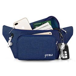 Fanny Pack for Men and Women, Yome Waist Pack Belt Bags with Adjustable Strap(Blue)