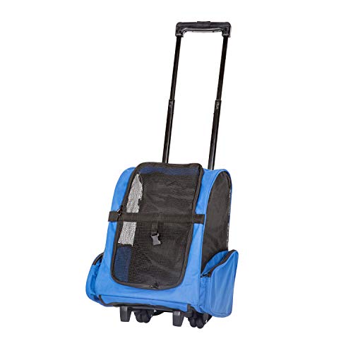 Peach Tree Pet Travel Rolling Backpack Rolling Carrier for Dogs Pet Carrier with Wheels Rolling  ...