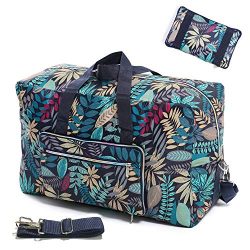 Womens Foldable Travel Duffel Bag 50L Large Cute Floral Travel Bag Weekender Overnight Carry On  ...