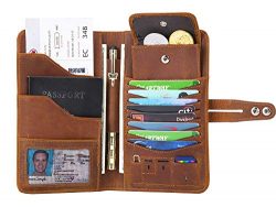 Travel Wallet with RFID Blocking Awesome Passport Wallet Credit Cards Holder Document Organizer  ...