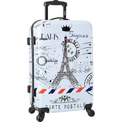 Wembley 20″ Hardside Carry-on 4wheel Spinner Luggage, Love From Paris