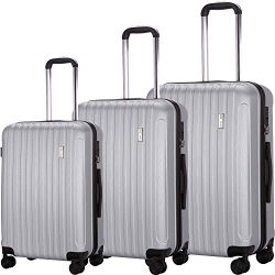 Luggage Set 3 Piece Suitcases ABS Trolley Suitcase Spinner Hardshell Lightweight TSA