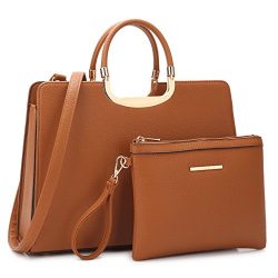 Designer Women Laptop Briefcase, Large Handbag for Lady PU Leather Satchel Lightweight Tote Summ ...