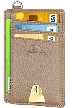 FurArt Slim Minimalist Wallet, Front Pocket Wallets, RFID Blocking, Credit Card Holder with Disa ...