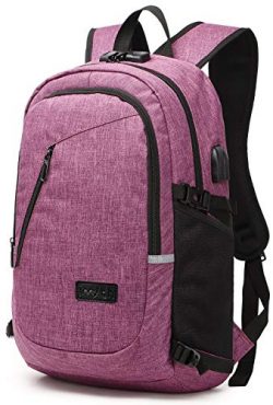 Travel Laptop Backpack, Anti Theft Water Resistant School Backpack, Slim College Backpack with U ...